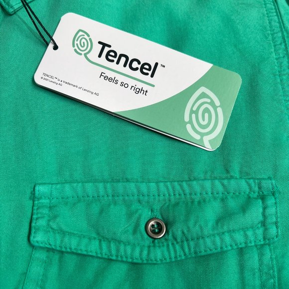 Love Tree | Green Tencel Shirt Dress - Picture 10 of 11